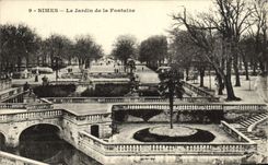CPA Nimes Le Jardin De La Fontaine
