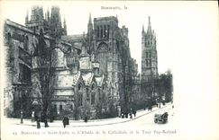 CPA Bordeaux Le Saint Andre L'Abside De La Cathedrale Et La Tour Pey Berland