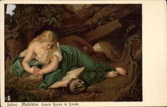 VINTAGE POSTCARD Battoni Madeleine Royal Gallery Of Dresden