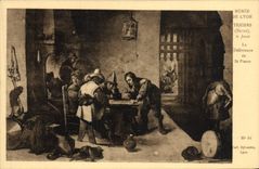 VINTAGE POSTCARD Museum Of Lyon Teniers the delivery of St Pierre