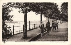 VINTAGE POSTCARD Vichy Premenade Asses Mules Children