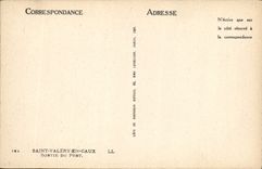 La POSTAL Valerio santo de la VENDIMIA en Caux salió del barco portuario