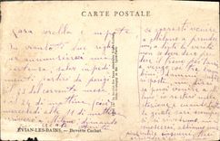 VINTAGE POSTCARD Evian Les Bains Cachat Refreshment bar