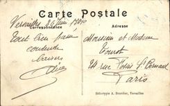 VINTAGE POSTCARD Versailles Basin of the Dragon