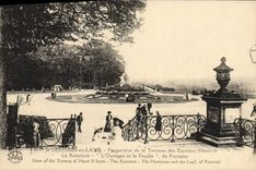 CPA Saint Germain en Laye Perspective de la Terrasse des Escaliers Henri II Le rosarium L'ouragan et la fauille de Fores