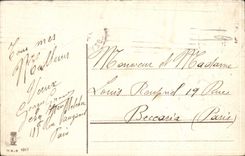 VINTAGE POSTCARD Fantasy Happy New Year Clover