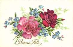 CPA Bonne Fete Fleurs