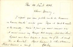 CPA Voeux de Bonheur Fleurs