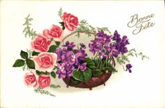 CPA Bonne Fete Fleurs 