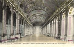 VINTAGE POSTCARD Versailles the Castle Large Gallery of the ices