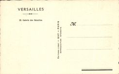 VINTAGE POSTCARD Versailles Castle Gallery of the Battles