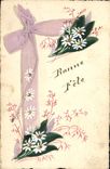 CPA Fantaisie Fleurs Bonne fete