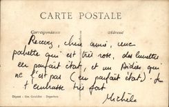VINTAGE POSTCARD Fantasy Women Letter of the absent one