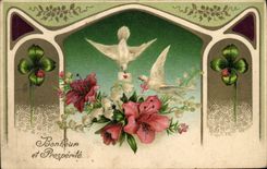 CPA Fantaisie Fleurs Colombes 