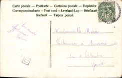 VINTAGE POSTCARD Fantaisie Tank has Automobile flowers