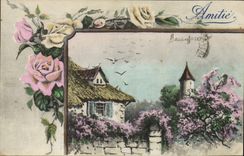 CPA Fantaisie Fleurs