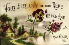 CPA Fantaisie Fleurs 