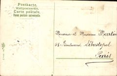 CPA Fantaisie Fleurs Cygne 