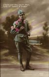 CPA Fantaisie Homme Soldat Militaria Poilu