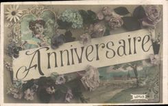 VINTAGE POSTCARD Fantasy Woman Birthday