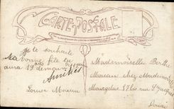 VINTAGE POSTCARD Fantasy Woman Birthday