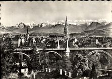 MODERN CARD Bern Blick auf Kornhausbrucke und Alpen
