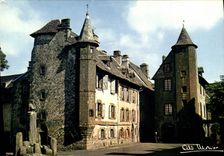 MODERN CARD Salers House Tissandier d' Escous and the tower of Ronade
