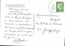 MODERN CARD Salers House Tissandier d' Escous and the tower of Ronade