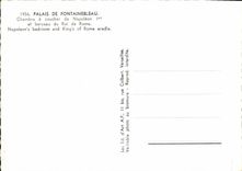 MODERN CARD Palais De Fontainebleau Chambre has Coucher of Napoleon 1st and cradle of king de Rome