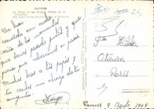 MODERN CARD Cannes the Beach and Large Hotels of the Small cross