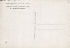 MODERN CARD Fontainebleau Gardens of the Palate Basin of the Tiber