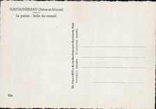 MODERN CARD Fontainebleau the Palate Room of Consell