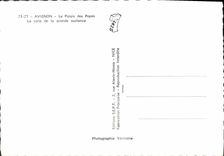 POSTAL MODERNA Avignon el paladar de los papas el cuarto de la gran audiencia