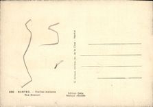 MODERN CARD Nantes Old women Houses street Bossuet