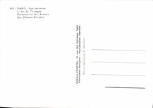 MODERN CARD Paris Seen Air Arc de Triomphe