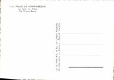 MODERN CARD Palate De Fontainebleau the throne room