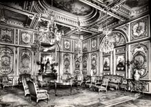 MODERN CARD Palate De Fontainebleau the room of the council