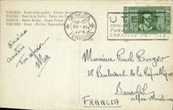 VINTAGE POSTCARD Venezia Big shot della Paglia Palazzo Ducale