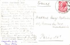 POSTAL MODERNA canal de Venezia Paritcolare LED grande