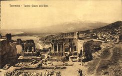 CPA Taormina Teatro Greco Coll Etna Volcan