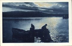 VINTAGE POSTCARD Fantaisie Fishes