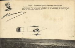 CPA Nouveau biplan Farman Course Avion