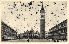 VINTAGE POSTCARD Venezia Plazzo S Marco E Campanite Places S Marc And Campanile