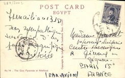 VINTAGE POSTCARD The Giza Pyramids At Nileflood Pyramids