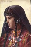 VINTAGE POSTCARD Beauty Of The Desert Egypt Woman has
