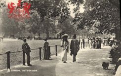 Fila de Londres Rotton de la POSTAL de la VENDIMIA