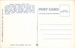 CPA Public Library New York City Bibliotheque