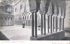 VINTAGE POSTCARD Amalfi Cappuccini It Chiostro