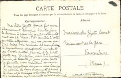 VINTAGE POSTCARD Illustrator Melek Child cooking a hen