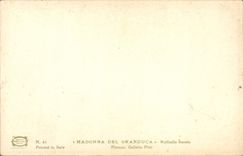 VINTAGE POSTCARD Madonna del Granduca Raffaello Sanzio Firenze